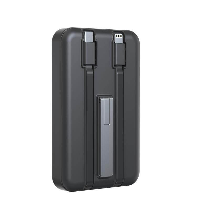 SOLANO - @memorii 10000mAh Mag Wireless Powerbank with Inbuilt Cables