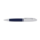 Cross Calais™ Chrome/Blue Lacquer with Polished Chrome Appointments Ballpoint Pen with Blue Ink