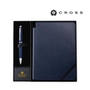 Cross Calais™ Metallic Blue Ballpoint Pen with Classic Blue Journal Gift Set