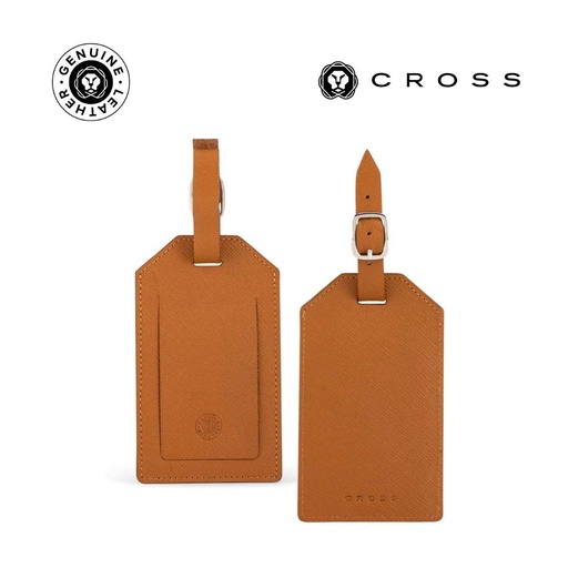 [LACR 2011] CROSS Saffiano Leather Luggage Label - Mocha